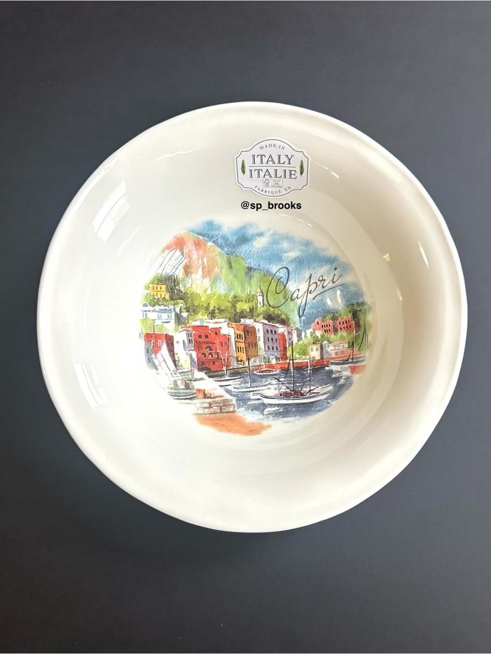 🎁Ceramica Cuore Ceramic Serving Bowl 10.5” Handmade Italian CAPRI Serving Bowl